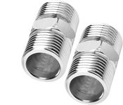 2Pcs Stainless Steel Shower Hose Connector Durable and Damage Resistant Shower Hose Connector Male to Female Ideal for Shower Hose Extender Stainless Steel Connector for Shower Bathroom RVs