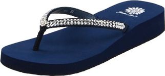 Yellow Box Women's Jello Flip Flop, Navy, 5 UK