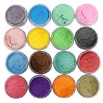 Soap Dye Mica Powder Pigments for bath bombs Soap Making Colorant Set,16 Colors by Sun Cling