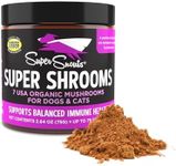 Super Snouts Super Shrooms Mushroom Immune Support Supplement for Dogs and Cats, 2.64 oz - Made in USA Organic Non-GMO, Immune Health for Strong Immunity, 7 Mushroom Blend Powder