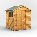 POWER High Grade Premium Apex Overlap Garden Wooden Shed with Security Features, Door & Window Flexibility, made from Extra Thick Timber & Toughened Glass