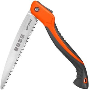 GROWIT Folding saw 11 Inch - Heavy Duty Pruning Saw with Triple-Cut SK5 Blade, 7 TPI Razor Teeth for Tree Trimming, Wood Cutting, Camping, Bushcraft, and Gardening