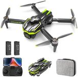 Brushless Motor Drone with Camera 1080P for Kids and Adults, RC Quadcopter Foldable Drone for Beginners, Toys for Boys and Men Birthday Gifts