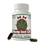 MM Hemp Seed Oil, 1000mg (90 Soft Gel Capsules) Vegan, Gluten-Free, Rich in Antioxidants with Anti-Inflammatory Properties for Pain Relief and Joint Pain