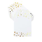 joycraft 100Pcs Gift Tags with String, Gold Dots Gift Tags, White Blank Tags with Foil Gold, White Kraft Paper Tags, Personalized Dot Tags for Party Favors, Gift Wrap, X-Mas Goodie Bag（2.16"x3.34"）