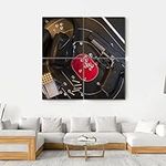 ERGO PLUS Modern Canvas Wall Art Paintings Pictures Artworks Accessories Pistol Target Ammo Printed Poster Watercolor Modular Framework Stretched Framed Ready to Hang