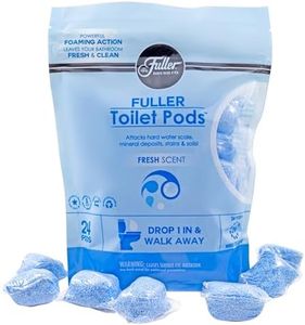 Fuller Brush Toilet Bowl Cleaner Pods - Water Soluble Tablet Cleansers - Cleans Descales and Refreshes Bathroom Toilets Removes Odors Soils and Stains Light Fresh Scent Ideal for Homes and Businesses