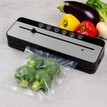 Smart Saver Vacuum Sealer Machine for Food Storage with 10 Vacuum Bags, Multi-Functional Food Sealer, Built-in Cutter, External VAC for Jars & Containers
