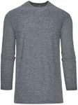 True Classic Active Long Sleeve Crew for Men, Premium Quick Dry Workout Shirts for Men Heather Navy