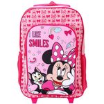 KP Pharma Girl's Backpack Premium Trolley Travel Bag, Pink-Minnie Mouse, Pack of 1