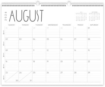 Guasslee Large Wall Calendar 2026-2027, 12 Monthly Calendar from 2026 June-May 2027 Jumbo 22"x17" Hanging Desk/Wall Planner with Spiral Bound for School Home Office Organizing