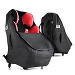 Jenen Jnzen Car Seat Travel Bag with Wheels Airport Check-in Car Seat Travel Bag with Padded Backpack Straps Water Resistant Car seat Travel Cover car seat Travel case (Black)