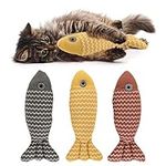 Cielbleu 3 Pack Catnip Toy, Fish Cat Toy, Cat Chew Toy Bite Resistant Catnip Toys for Cats, Catnip Cat Toys, Cat Teething Chew Toy (3 Pack-A)