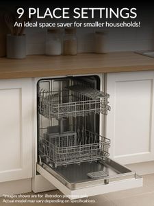 HYE Slimline 45cm Dishwasher – White Compact Freestanding