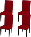 JQinHome 4 Pcs Dining Chair Slipcov