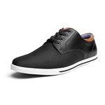 Bruno Marc Men's Classic Lace Up Casual Canvas Sneakers Shoes,Size 9.5,Black,RIVERA-01