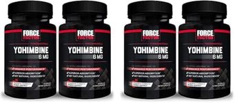 Force Factor Yohimbine Supplement for Men, Yohimbe Bark Extract with Superior Absorption to Enhance Performance, 6mg Yohimbine Bark Pills with Key Natural Ingredients, 30 Count (Pack of 4)