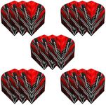 Harrows Supergrip Ultra Dart Flights | 5 x sets Darts Flights (15 Flights Total) I 100 Micron Dart Flights I Premium Extra Strong Made in UK I Professional Darts Accessories I Red Dart Flights