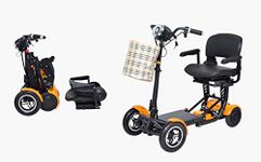 2022 New United Mobility City Slicker EX Battery Powered Mobility Scooter Heavy Duty Lightweight Folding 17 Miles Range Scooter (Gold),Multicolor