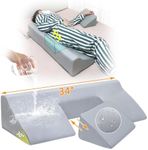 Wedge Pillow Positioning for Bedridden After Surgery Bed Sore Turning Sleeping Incline Pillows Anti Bedsore Turnover Foam Wedge U Shaped Body Positioners Hospital Waterproof Pressure Ulcer Cushion