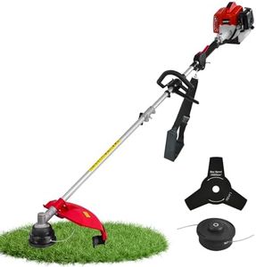 AMERISUN Gas Weed Wacker, 25.4cc, 2-in-1 String Trimmer/Edger, 16-Inch, 10-Inch Brush Cutter