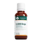 Genestra Brands D3 1000 Drops - Vitamin D3 Liquid - Lanolin as a Precursor - For Healthy Bones & Teeth - Calcium & Phosphorus Absorption - Non-GMO, Gluten Free & Dairy Free - 30 mL