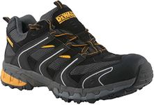 DEWALT Men's Cutter Safety Trainers 200J Steel Toe Cap SB SRA Safety Rating Black and Grey Size 10 UK