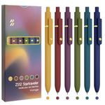 UIXJODO Colored Pens, 6 Pcs Colorful Pens Fine Point Smooth Writing Pens, 0.5mm Colored Ink Gel Pens for Journaling Note Taking, School Supplies Gifts for Women (6 Pcs Gold Vintage)