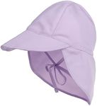 Malaxlx Baby Sun Hat Infant Toddler Purple Sun Protection Hat Summer Outdoor Beach Hats Adjustable Flap Cap for 3-18 Months Boys Girls