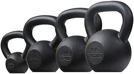 HCE Kettlebell Weights - Russian Classic Black Kettlebell Set - Premium Cross Training Workout Bell Equipment - WOD Fitness Bodybuilding Weightlifting