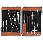 3 Swords Germany - brand quality 11 piece manicure pedicure grooming kit set for professional finger & toe nail care scissors clipper fashion leather case in gift box, Made by 3 Swords Germany (486)