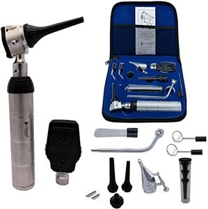 Cross Canada 11-061 Veterinary LED ENT Ophthalmoscope & Otoscope Diagnostic Set, with 12 various diagnostic Instruments