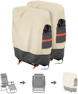 SOKINGCOVER Zero Gravity Chair Covers - Outdoor Folding Recliner Chair Cover, Waterproof, UV Resistant (2PC)
