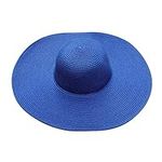 Summer Hats for Women Wide Bongrace Women Beach Hat Little Girl Sun Cap Foldable Ladies Hats Small Floppy Hat (Dark Blue, One Size)