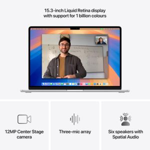 Apple MacBook Air 15-inch M4 Laptop, 24GB RAM, 512GB SSD, Silver
