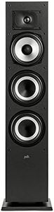 Polk Monitor XT60 Tower Speaker - Hi-Res Audio Certified, Dolby Atmos, DTS:X & Auro 3D Compatible, 1" Tweeter, 6.5" Dynamically Balanced Woofer, (2) 6.5" Passive Radiators (Single, Midnight Black)