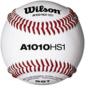 WILSON Sporting Goods Pro Series Baseballs, A1010 HS1, SST, NFHS, Pack of 12, White