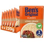 Ben's Original Long Grain Microwave Rice, Bulk Multipack 6 x 220 g pouches