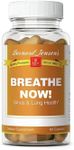 Bernard Jensen's Breathe Now Supplement Natural Support for Respiratory, Sinus, and Lung Health, Promotes Breathing Wellness, Herbal Formula, Immune Boost, Non-GMO, Vegan-Friendly, 60 Capsules