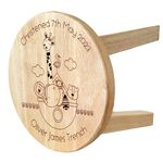 Personalised Noah's Ark Engraved Wood Stool, Christening Gifts for Girls & Boys