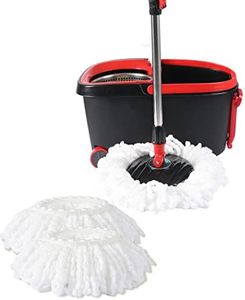 360° Spin Mop Bucket Set Stainless Steel Rotating Wet Dry Microfiber