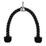 CyberDyer Heavy Duty Nylon Fitness Tricep Rope Exerciser Workout For Body Building Black