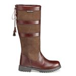 Harry Hall Denton Wide Calf Long Country Boots - Water-Resistant, Durable Leather - Ideal for Countryside Walks, Not Suitable for riding - Dark Brown - 5