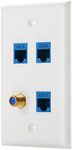 IBL-4 Port Wall Plate with Gold-Pla