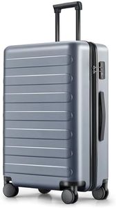 NINETYGO Large Spinner Suitcase, Hardshell Luggage for 5-7 Days Travel, Double Spinner Wheels, TSA Approved, 26 X 18 X 10 (Checked 24-Inch, Silver Gray, Rhine Collection)
