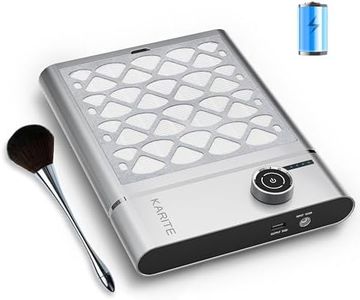 Karite Nail Dust Collector, Upgrade Vacuum Dust Collector with Filter & 30pcs Papers, 5000RPM Power Suction, 6000mAh Rechargeable Dust Collector Nail Tech, Cordless for Easy Use and Cleaning