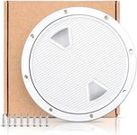 Smartmarine Boat Hatch White 4" 6" 8" Round Non Slip Inspection Hatch w/Detachable Cover for Marine Boat Yacht (4 inch)