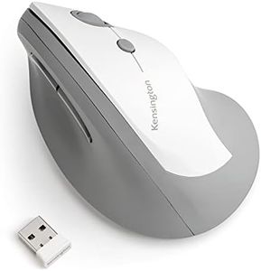 Kensington Pro Fit Ergo Vertical Wireless Mouse- Gray, White