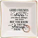 HOME SMILE Ceramic Ring Dish Jewelry Tray for Mom Sister Friends, Ceramic