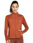 Van Heusen Proactive Elite Women Running Jacket - Polyamide Elastane - Anti Bacterial, High Stretch, Moisture Wicking_88601_Ginger Bread_L